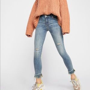 Free people great nights frayed skinny jean 26S